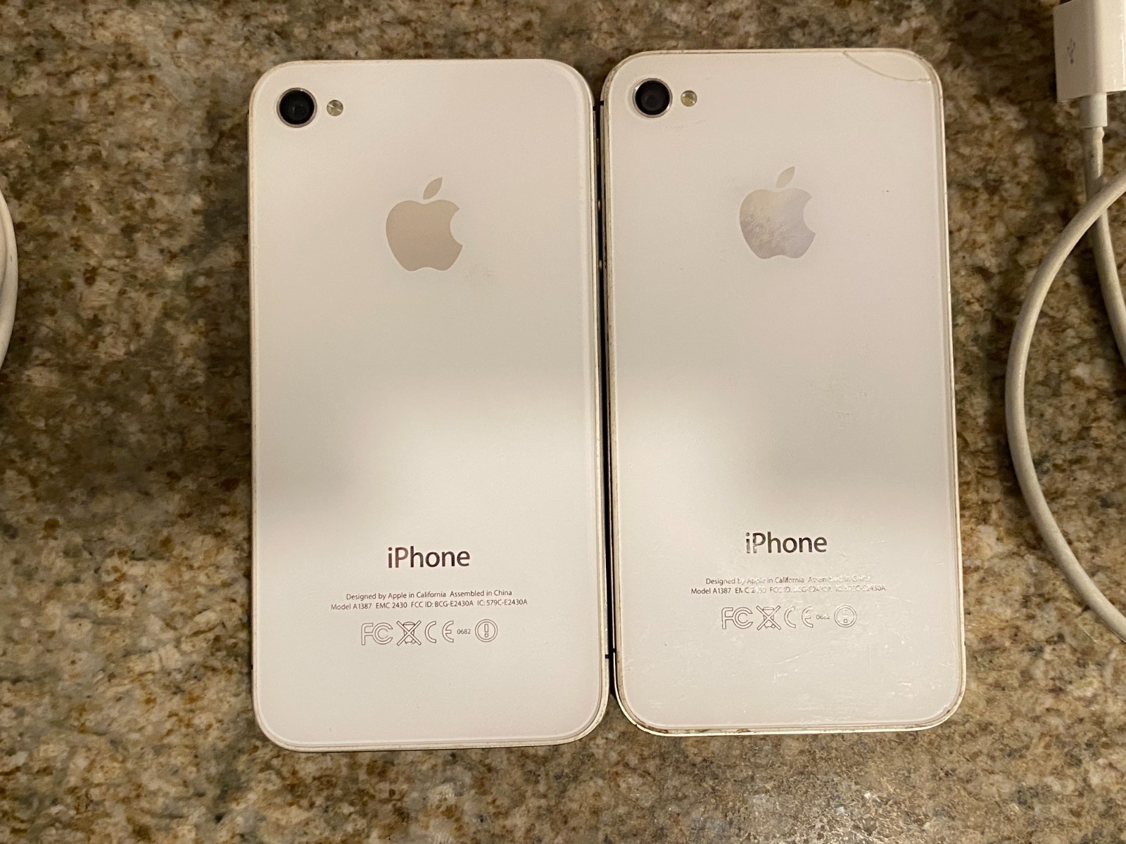 2 x iPhone Model A1387 w/ charging cables; Unlocked, READ DESCRIPTION