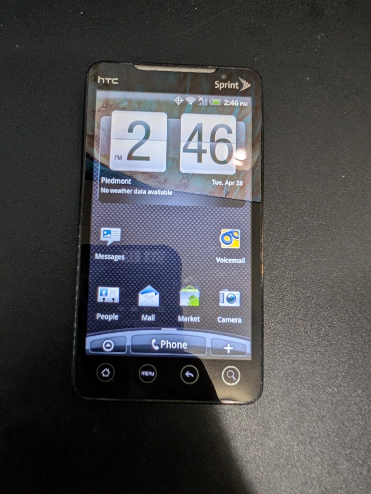 HTC EVO 4G Sprint PCS White Google Android Smartphone Bluetooth PC36100