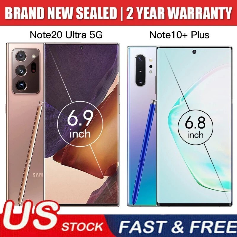 New In Box Note20 Ultra Note10+ Network Unlocked With 2 Years Warranty