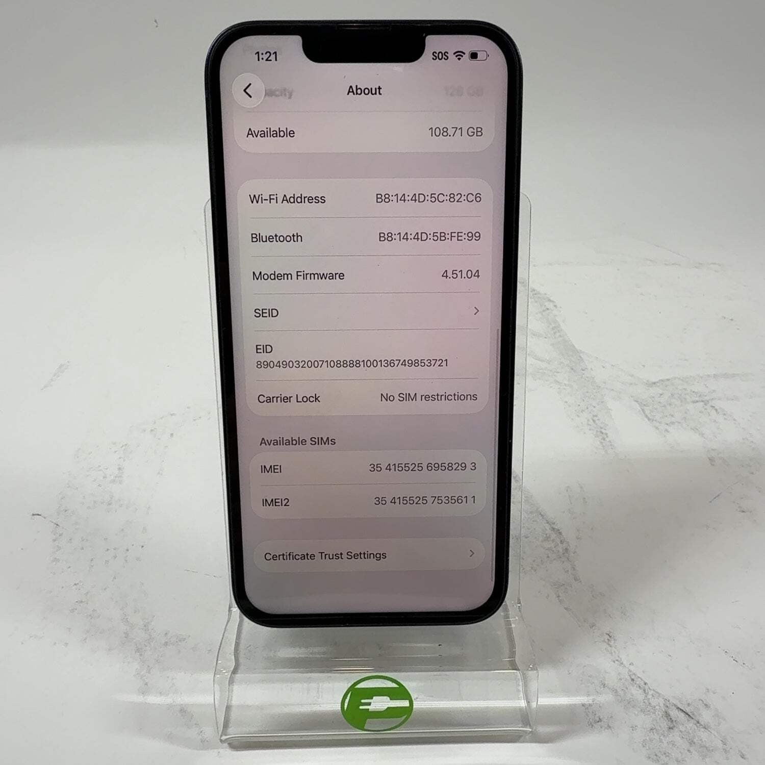 Broken Unlocked Apple iPhone 14 128GB MPUA3LL/A READ