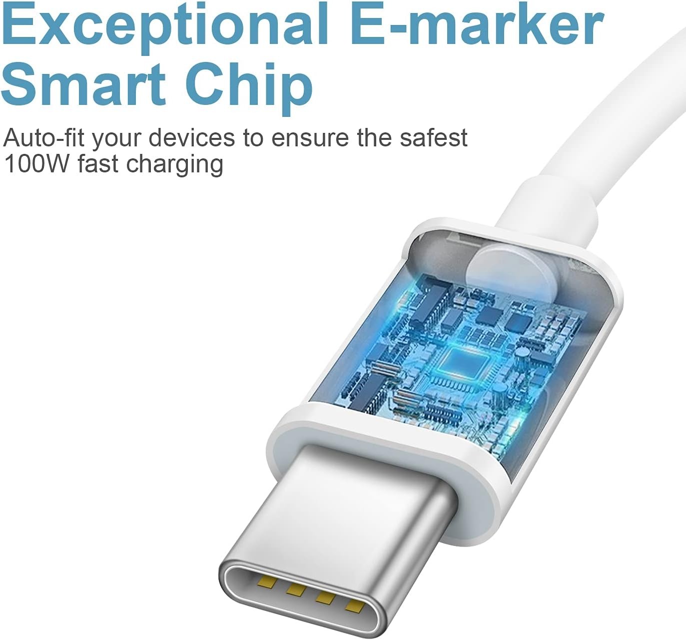 Fast Charging Type-C Charger Block for iPhone 17/16 with 6FT Cable