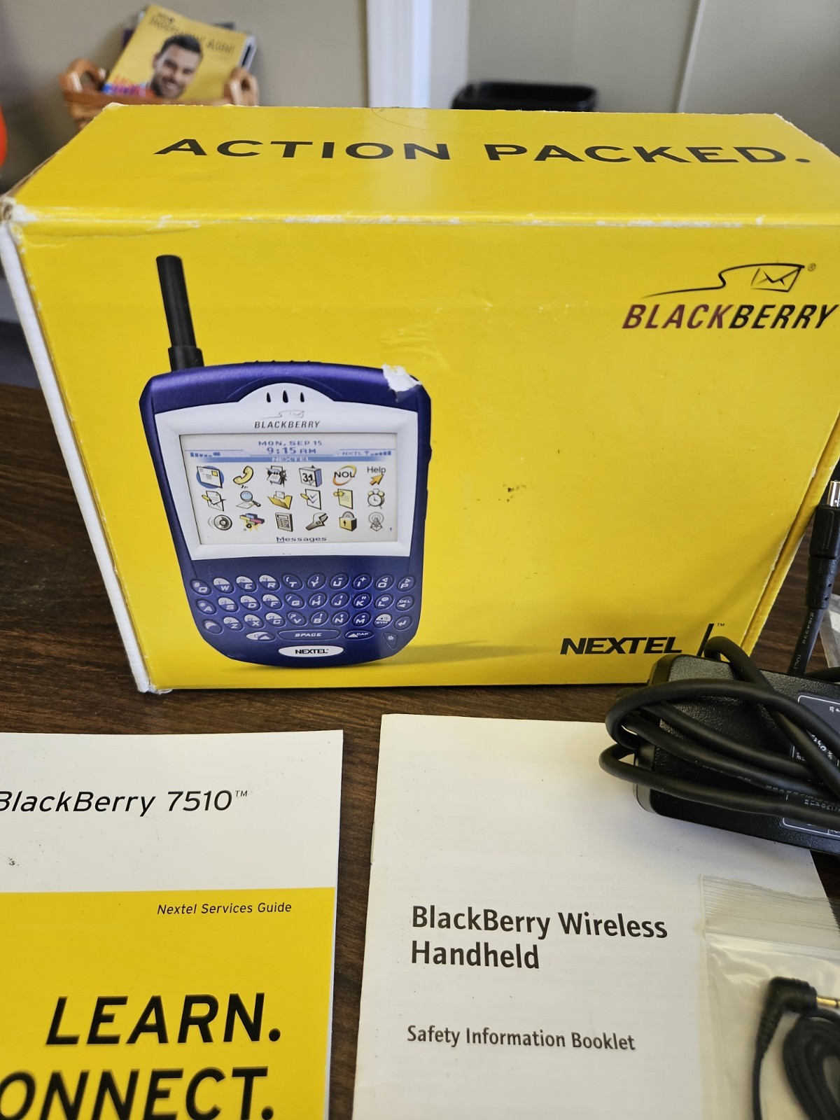 Nextel Blackberry 7510 Wireless Speaker Phone W/ Box And More EUC