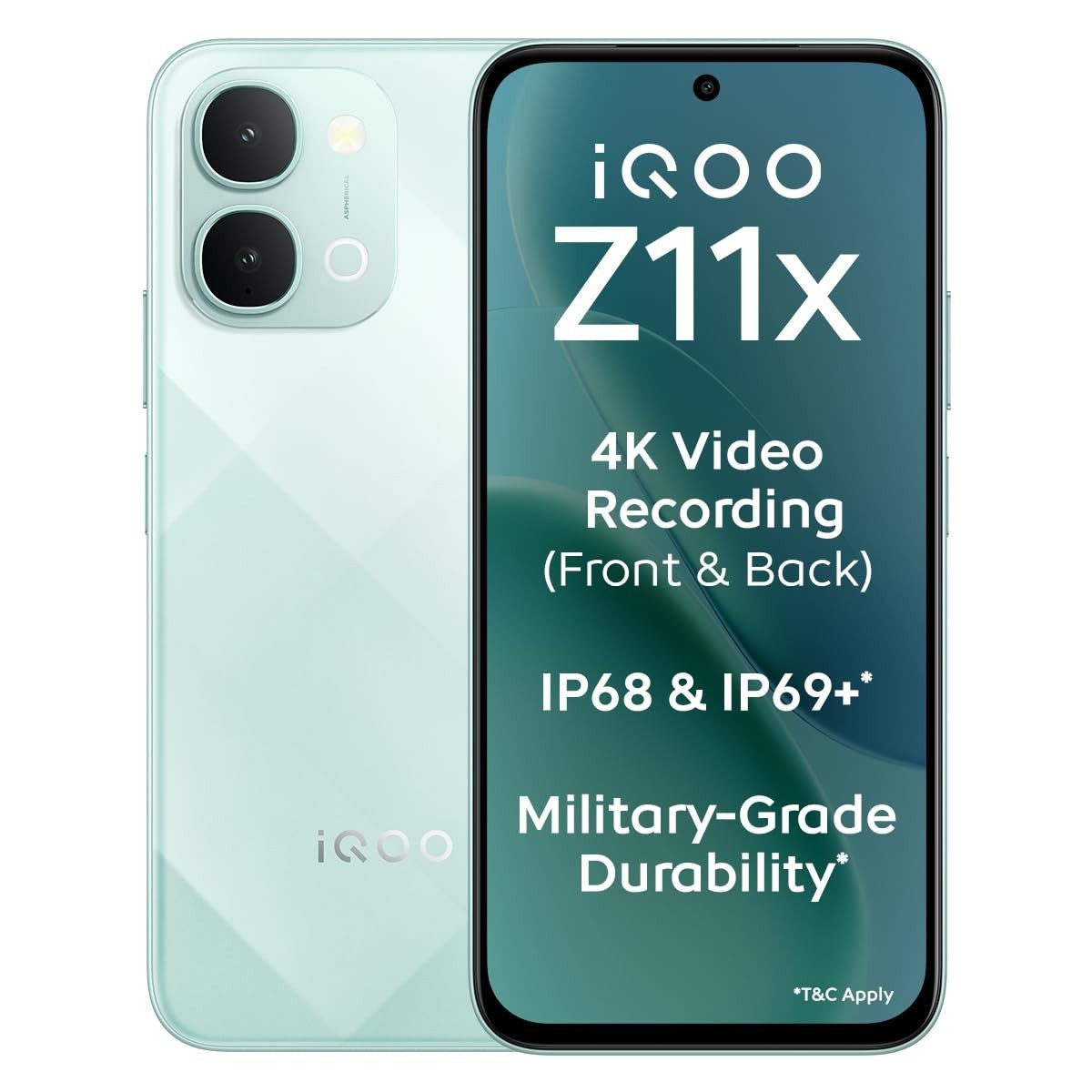 iQOO Z11x 5G (Green, 8GB RAM, 256 GB ) Dimensity 7400-Turbo Global Version.