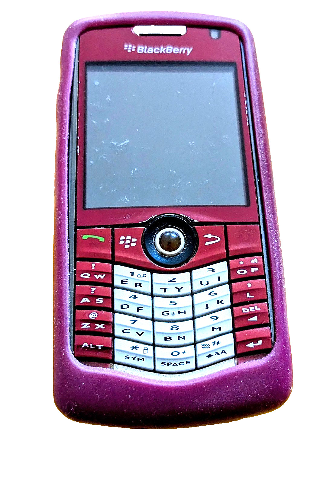 BlackBerry Pearl 8110 Burgundy Cell Phone Not Working For Parts