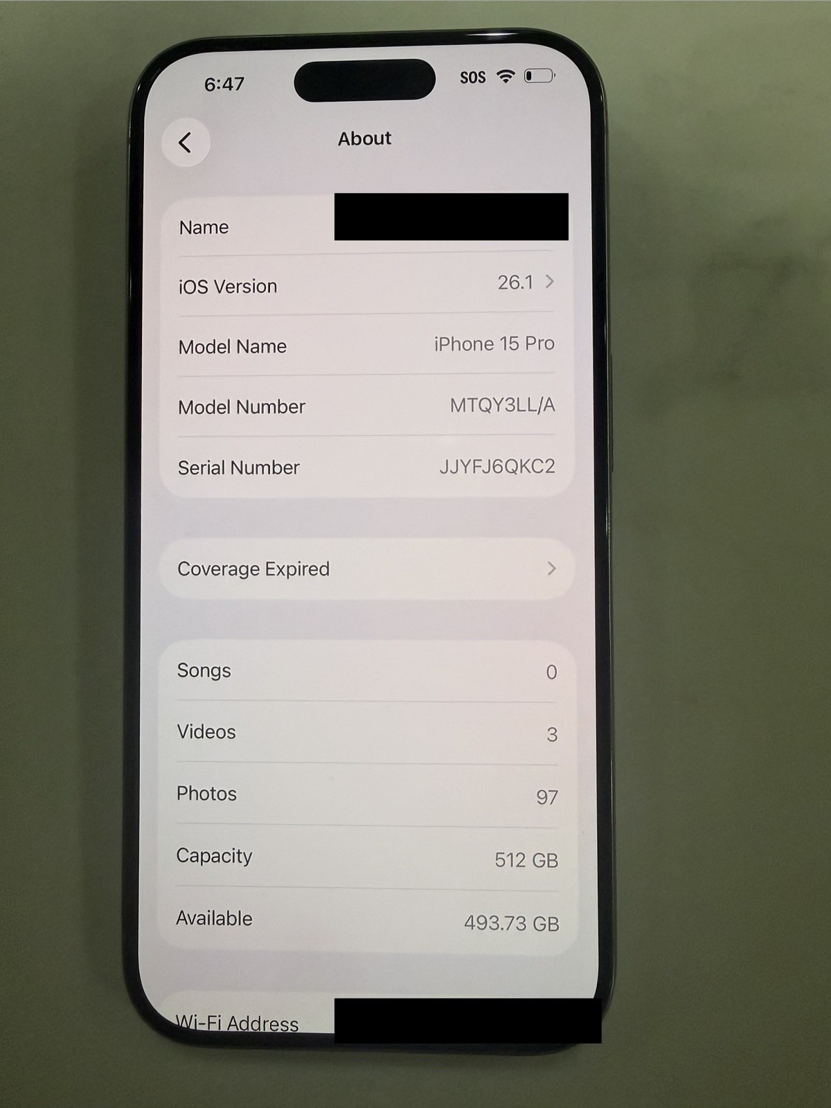 Apple iPhone 15 Pro – 512 GB -Natural Titanium Silver (Unlocked) EUC 90% Health