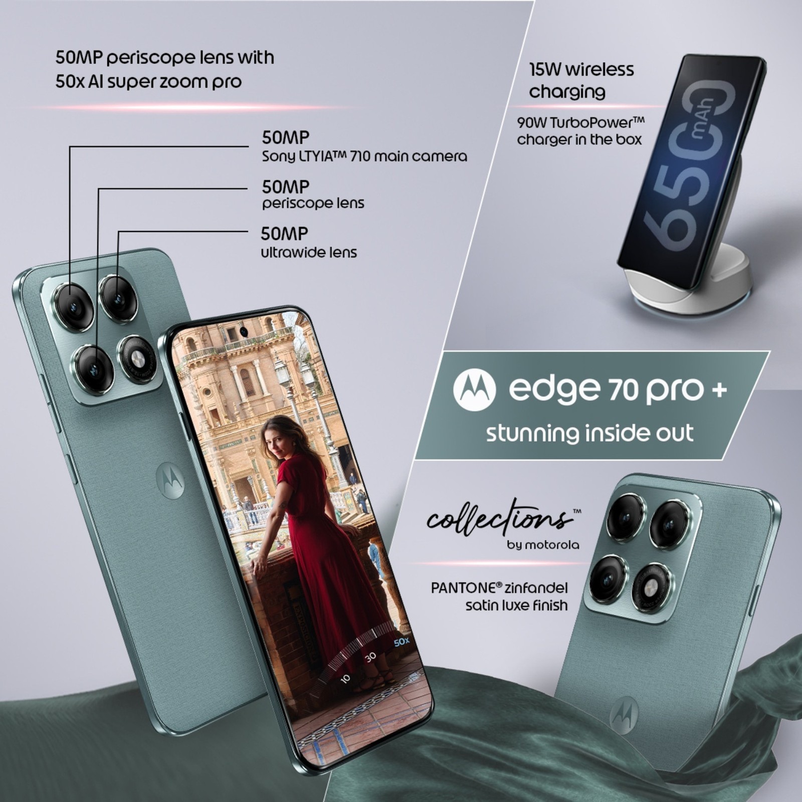 Motorola Edge 70 Pro+ | 256GB | 12GB RAM | Green | Global Version Unlocked NFC