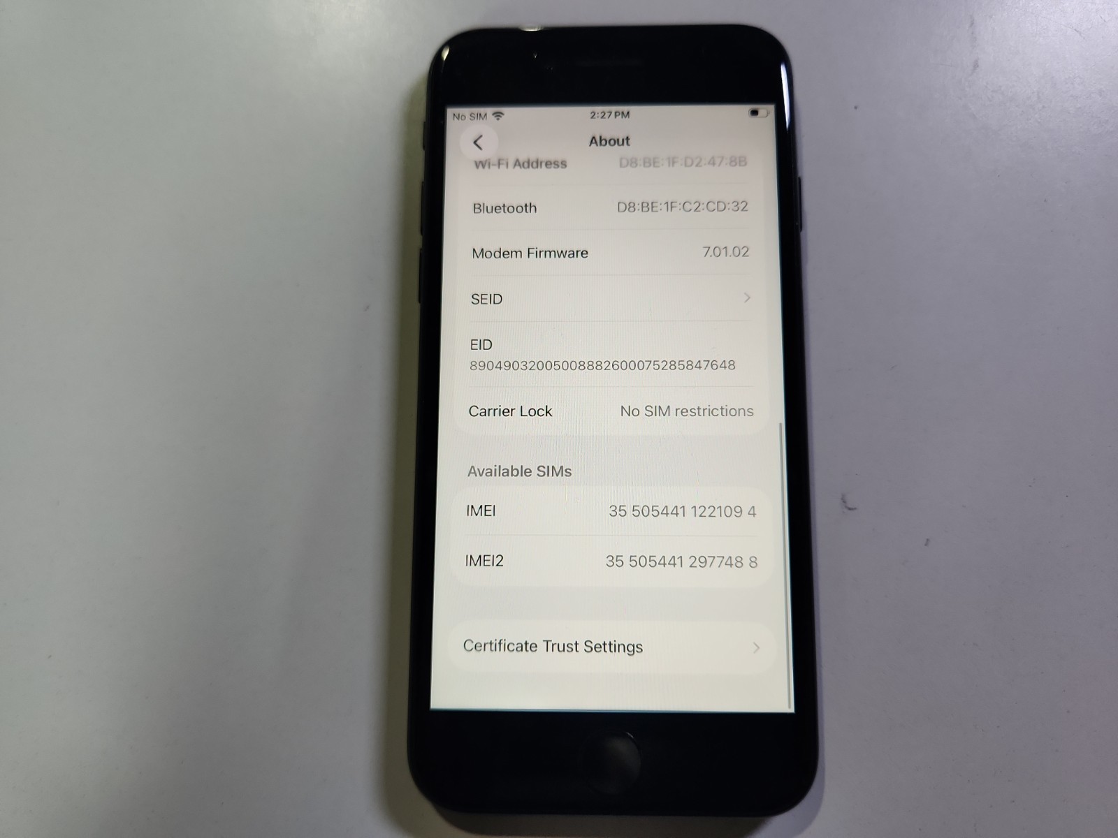 Apple iPhone SE 2nd Gen A2275 64GB Unlocked Clean IMEI BH=86%