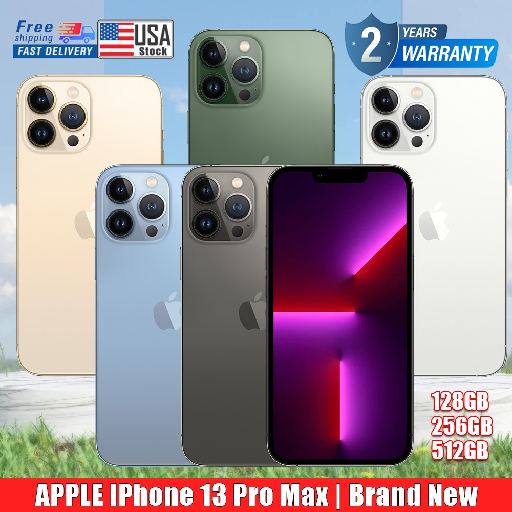 NEW SEALED APPLE IPHONE 13 PRO MAX A2484 512GB/256/128GB 6.7″ UNLOCKED