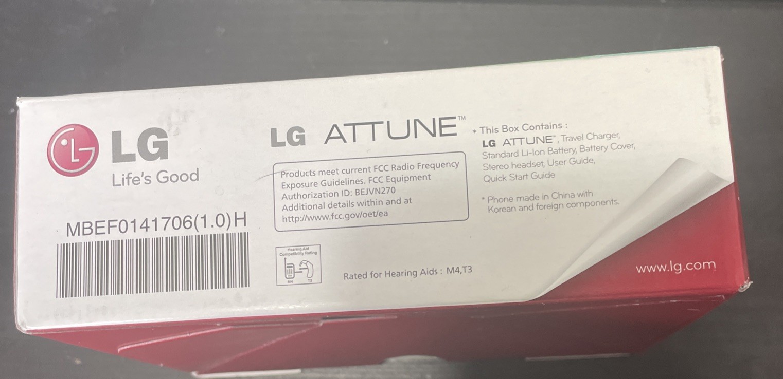 RARE Attune UN270 – Slider – Red U.S. Cellular COMPLETE OEM Accessories Included