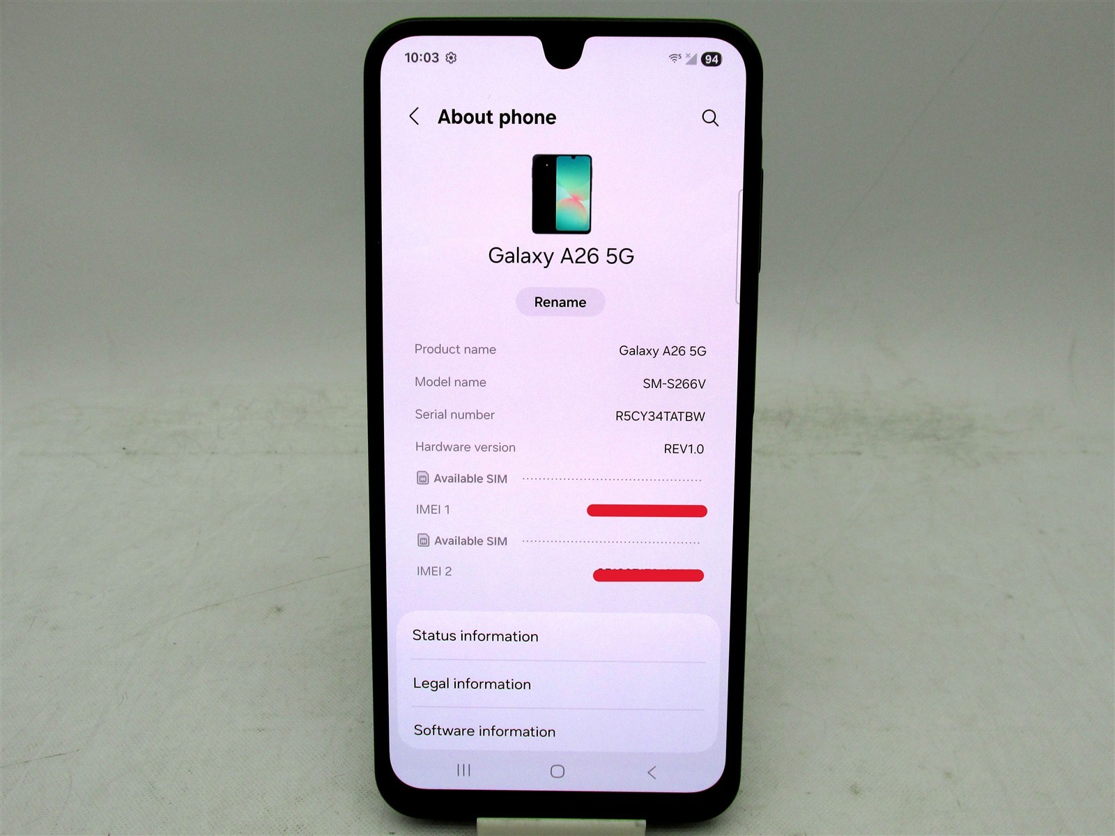 Samsung Galaxy A26 5G SM-266V BLACK 128GB 6GB Smartphone TracFone ONLY No A/C