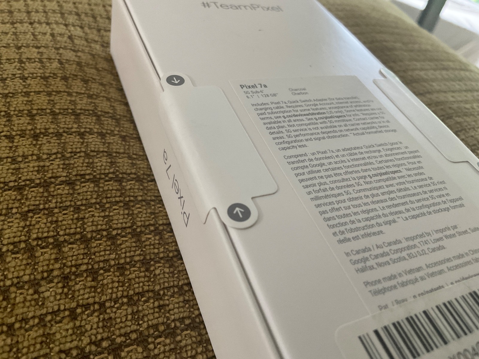 Google Pixel 7a 128GB Charcoal Unlocked NEW SEALED 5G GA03694-US Clean IMEI