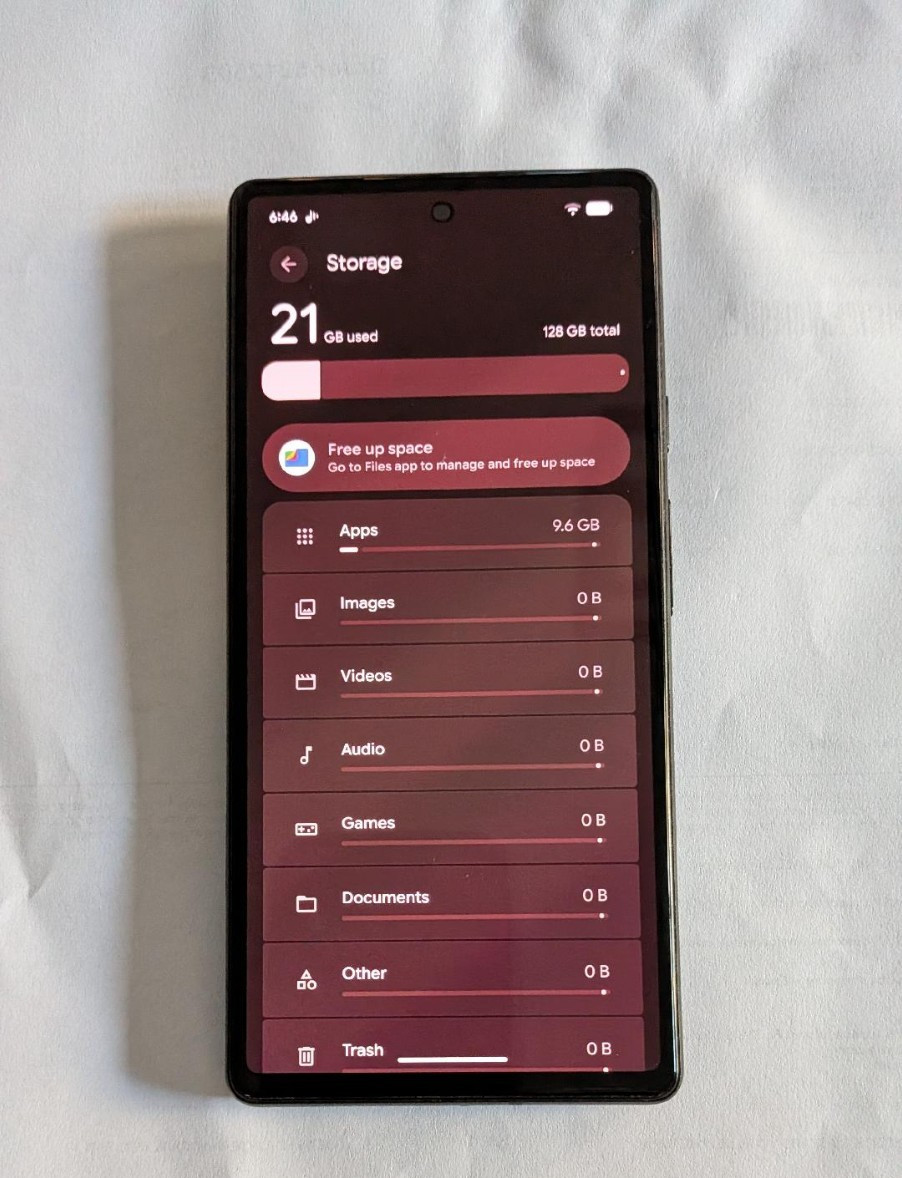 Google Pixel 6 128GB Black Phone GA02350US – Very Good Condition See Description