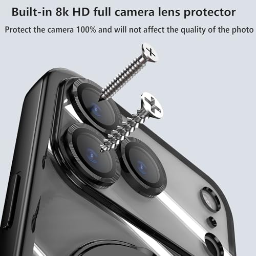 Magnetic Kickstand Case for iPhone 17 Pro Max, Shockproof with Lens Protector –