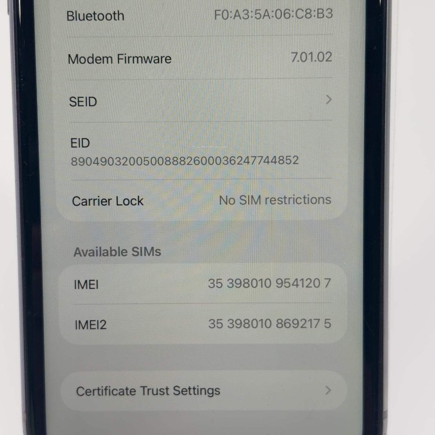 Broken Unlocked Apple iPhone 11 64GB 26.5 MWK52LL/A READ