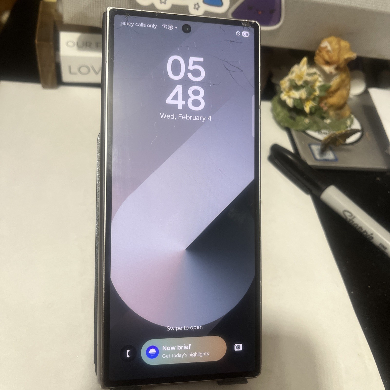 ⚠️READ⚠️ Samsung Galaxy Z Fold6 256GB silver, Factory Unlocked, SM-F956U1, #6412