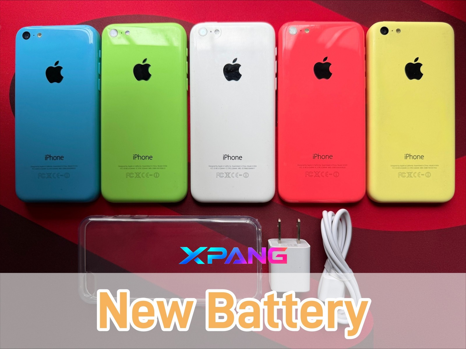 Apple iPhone 5C UNlocked 8/16/32GB BLUE/GREEN/PINK/WHITE – New Battery #XPAN