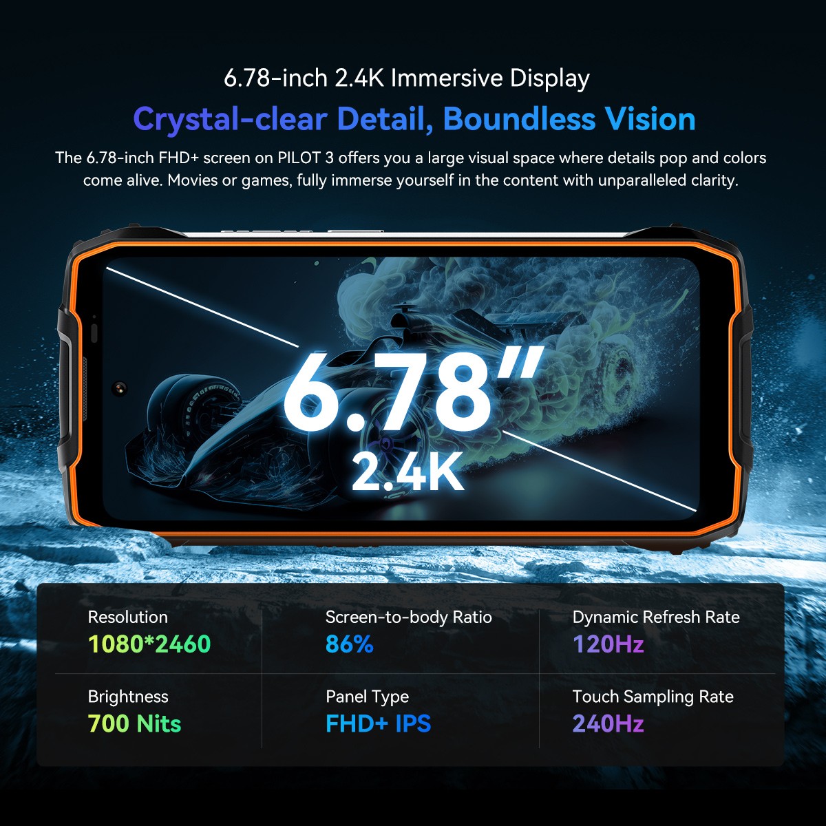 Blackview OSCAL PILOT 3 5G Rugged Smartphone 36GB+256GB Android 15 Night Vision