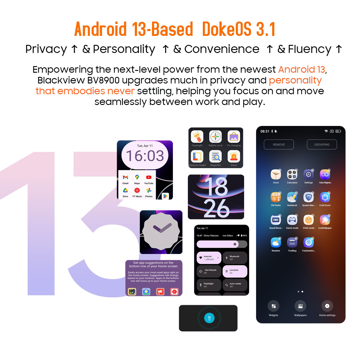 Blackview BV8900 Thermal Imaging Rugged Smartphone Android 13 16GB+256GB 33W NFC