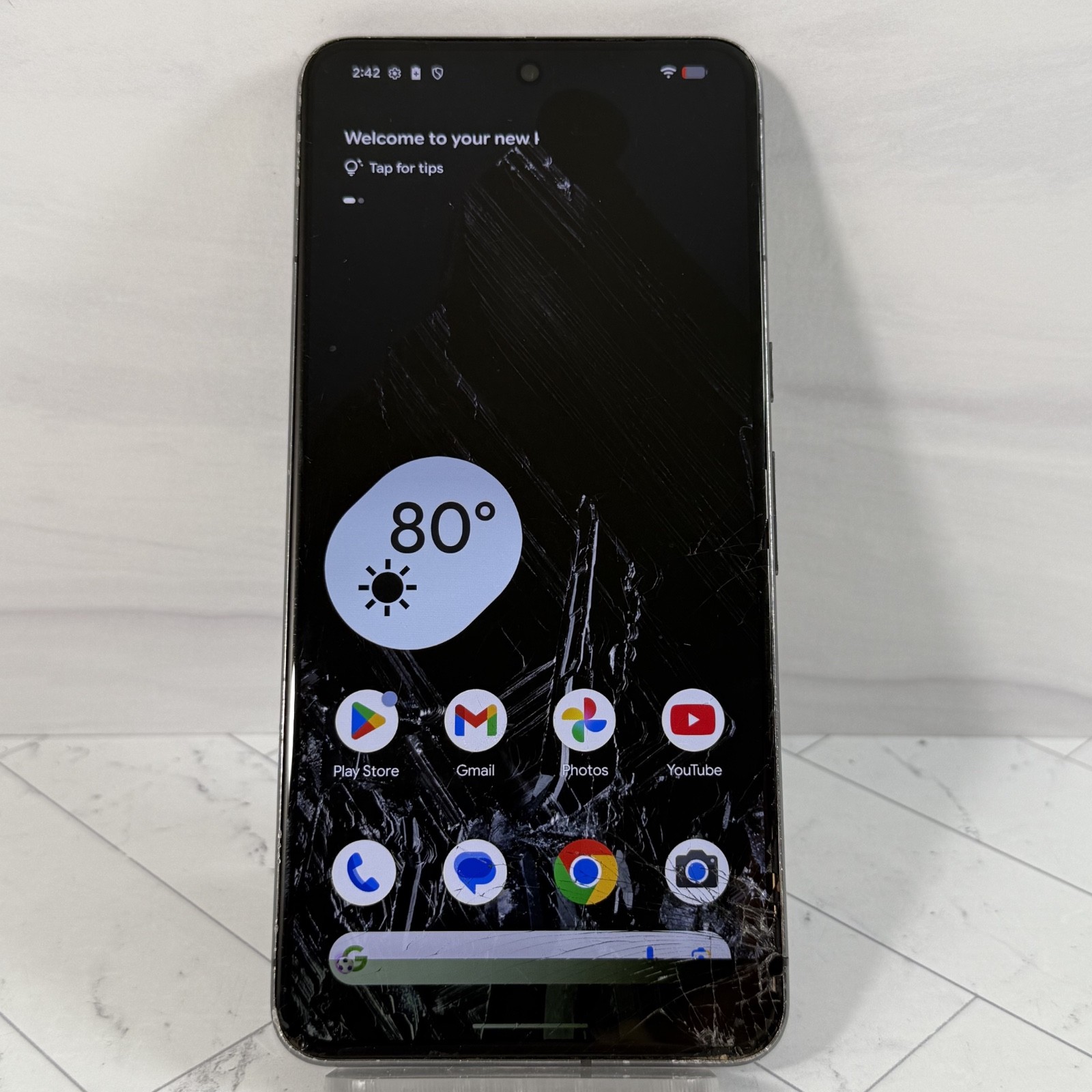 Google Pixel 8 Pro Obsidian 128 GB Unlocked Cracked Screen LCD + Back #H111
