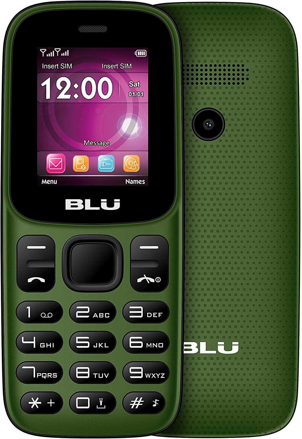 BLU Z5 Z210 1.8″ 2G Cell Phone 32MB VGA GSM Unlocked Dual SIM Green