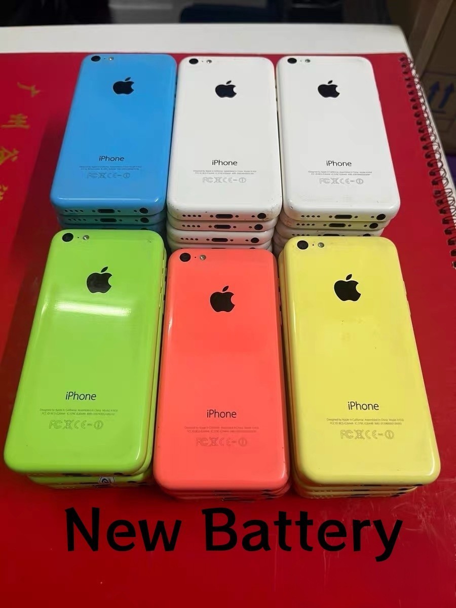 Apple iPhone 5C UNlocked8/16/32GB BLUE/GREEN/PINK/WHITE/ YELLOW New Battery