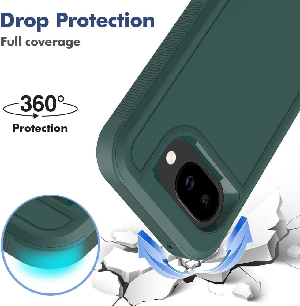 Google Pixel 10A Case, Military Grade Drop Tested with HD Screen Protector, Rugg