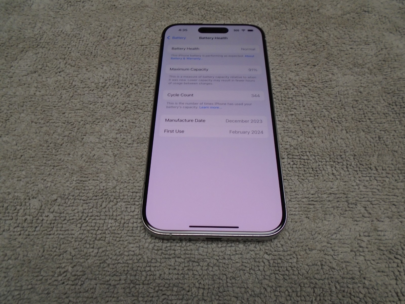 Apple iPhone 15 Pro, 128gb, Carrier Unlocked, White Titanium, Excellent!!!