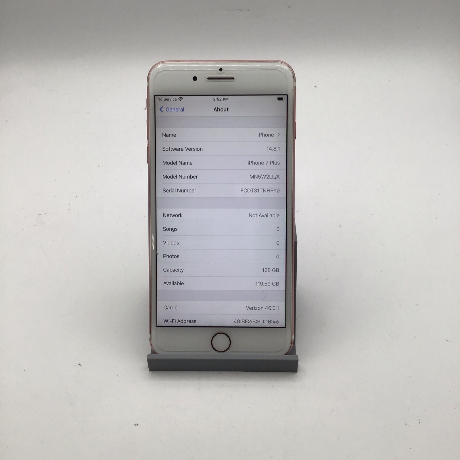 Apple iPhone 7 Plus Pink 128GB Model A1661 Smartphone Reset & Working Used