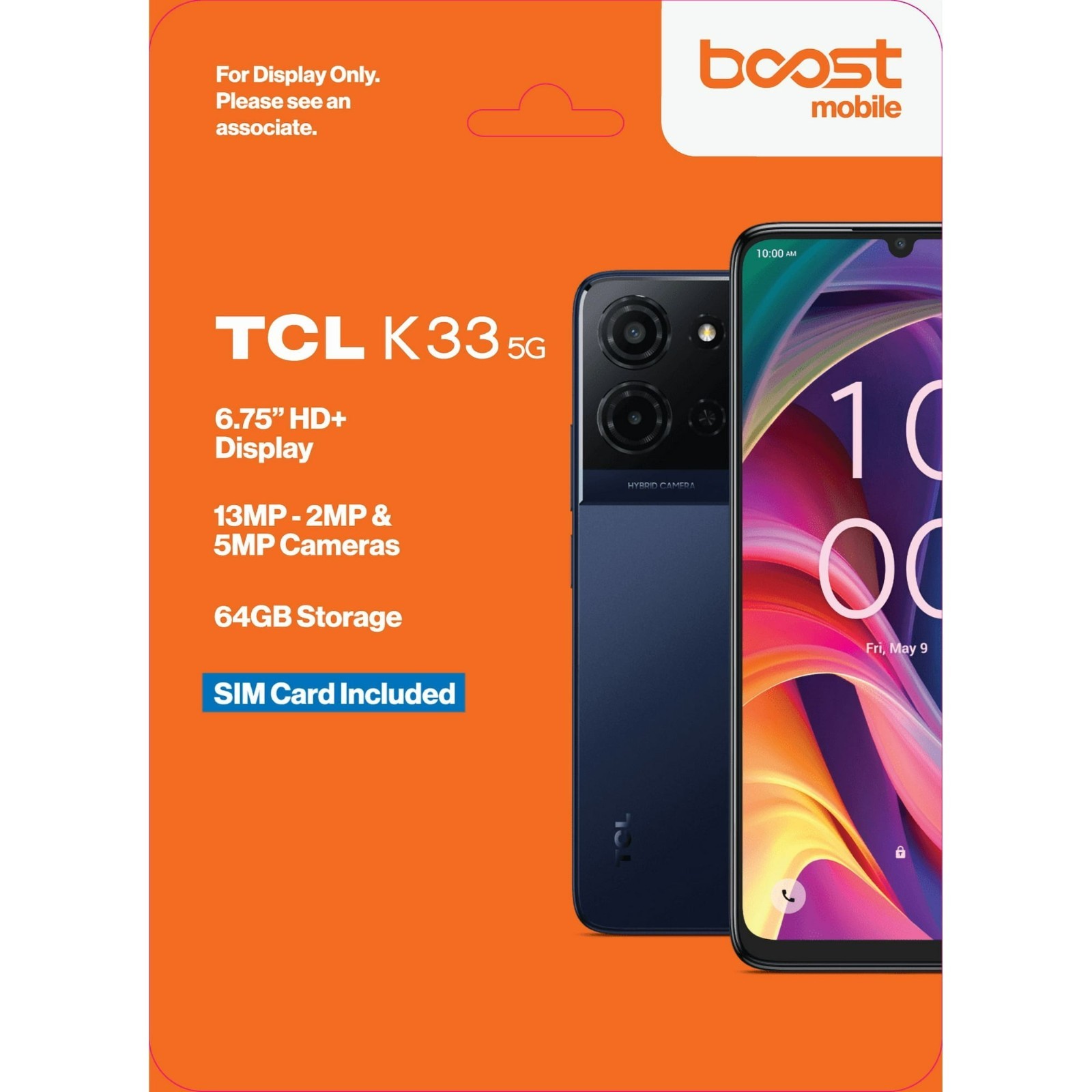 @ Boost Mobile TCL K33 5G, 64GB, Black Prepaid Smart Phone, Locked To Boost 🆕