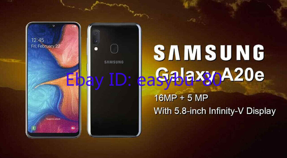 Unlocked Samsung Galaxy A20e A202F/DS 32GB+3GB Dual SIM Multicolor New Sealed