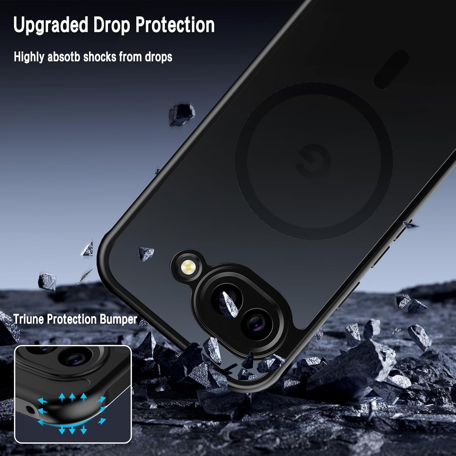 Magnetic for Google Pixel 10a Case with 2 Pack Tempered Glass Screen Protector,[