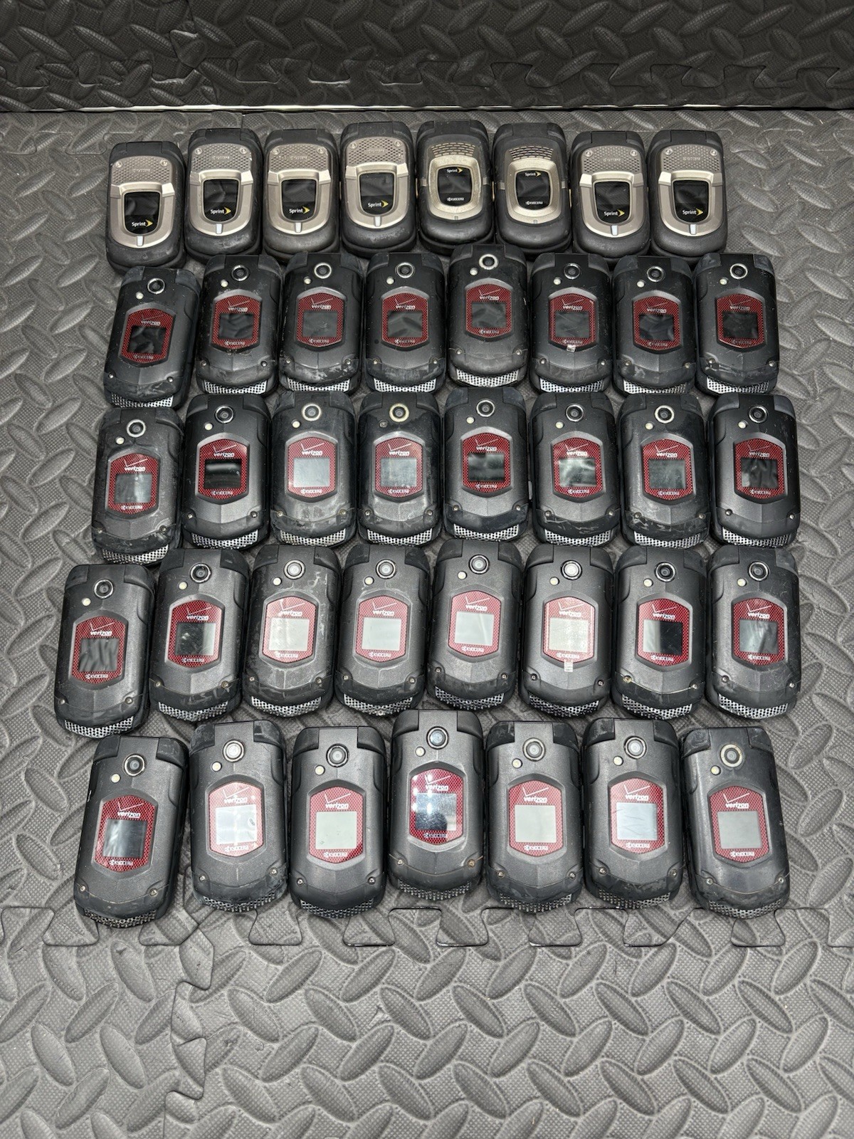 Kyocera DuraXV + E4520PTT + Varius Models Phone Lot Of 39 NO BATTERY UNTESTED