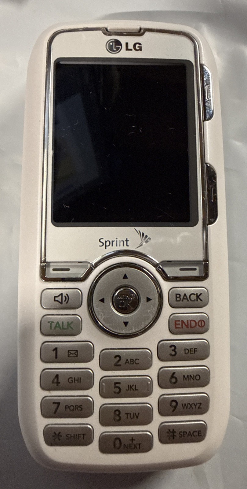 LG Rumour LX260 White Sprint TFT QWERTY Keyboard Slider Mobile Phone Untested