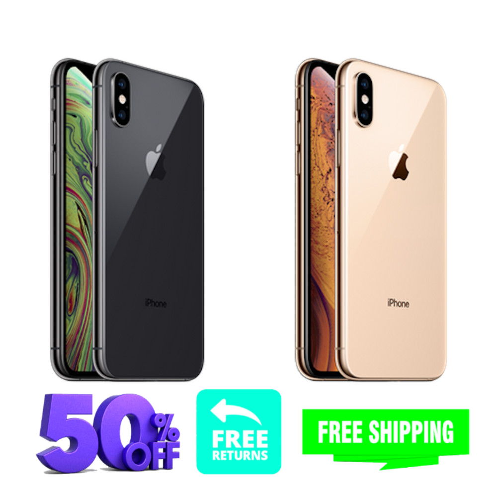 Apple iPhone XS 256GB/64GB Gold Gray GSM Unlocked Att Verizon Wi-Fi 4G LTE