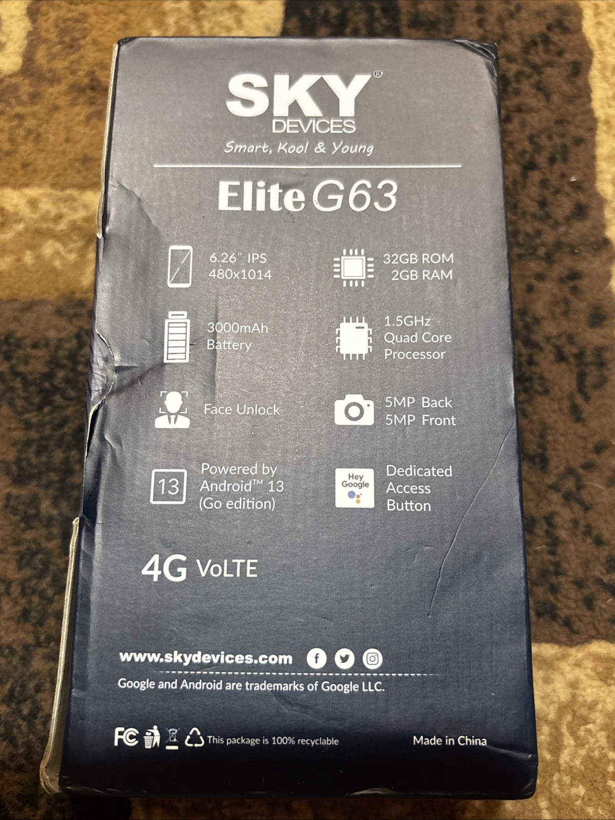 Sky Elite G63, Dual Sim SmartPhone *1.5GHz 6.26″ Screen GSM