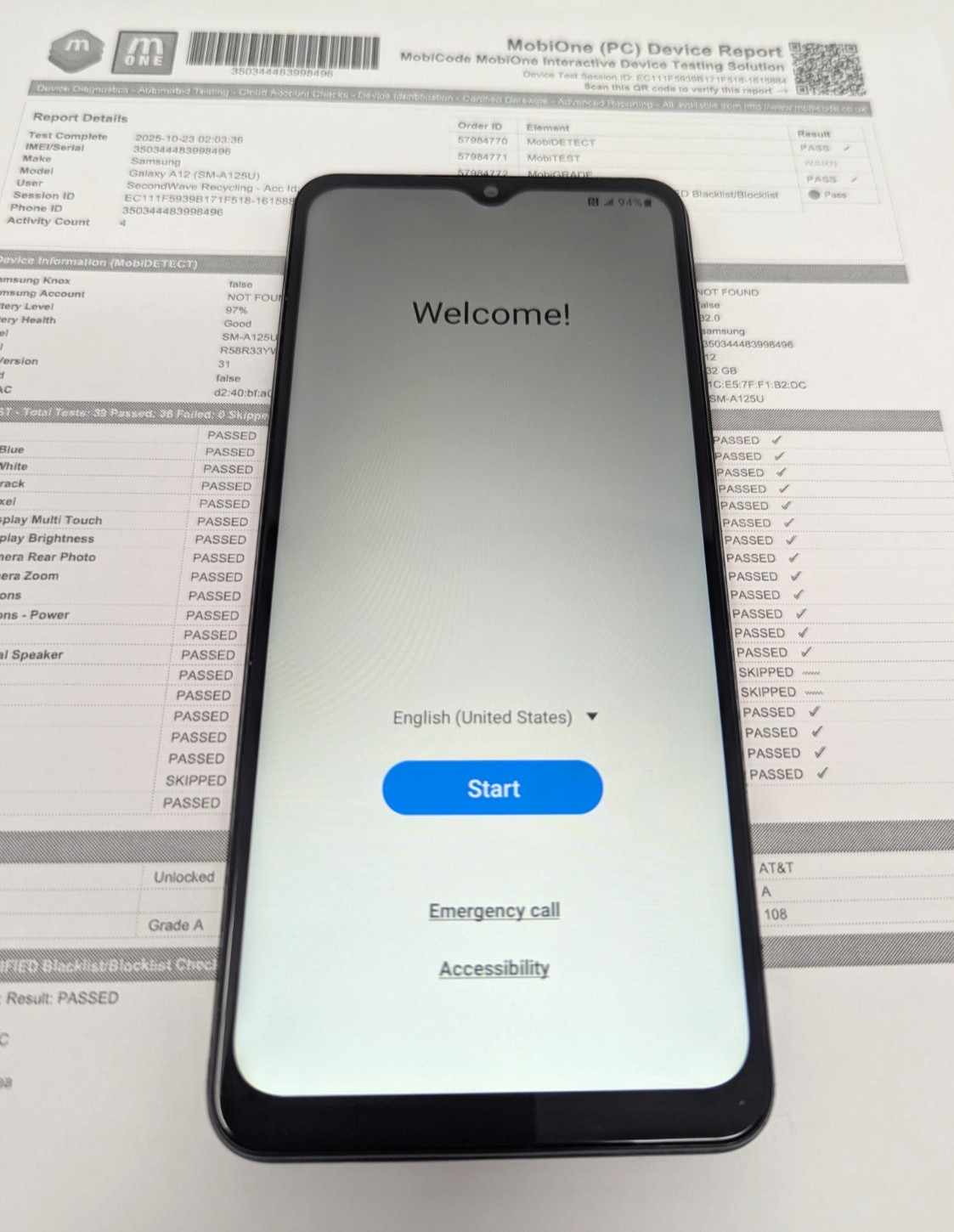 Samsung Galaxy A12 – 32 GB – Black (AT&T) – MobiCHECK: Excellent