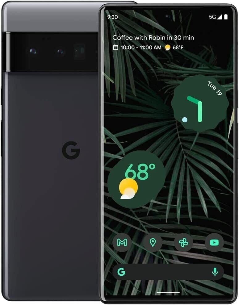 Google Pixel 6 Pro G8V0U 128GB Stormy Black Unlocked Very Good