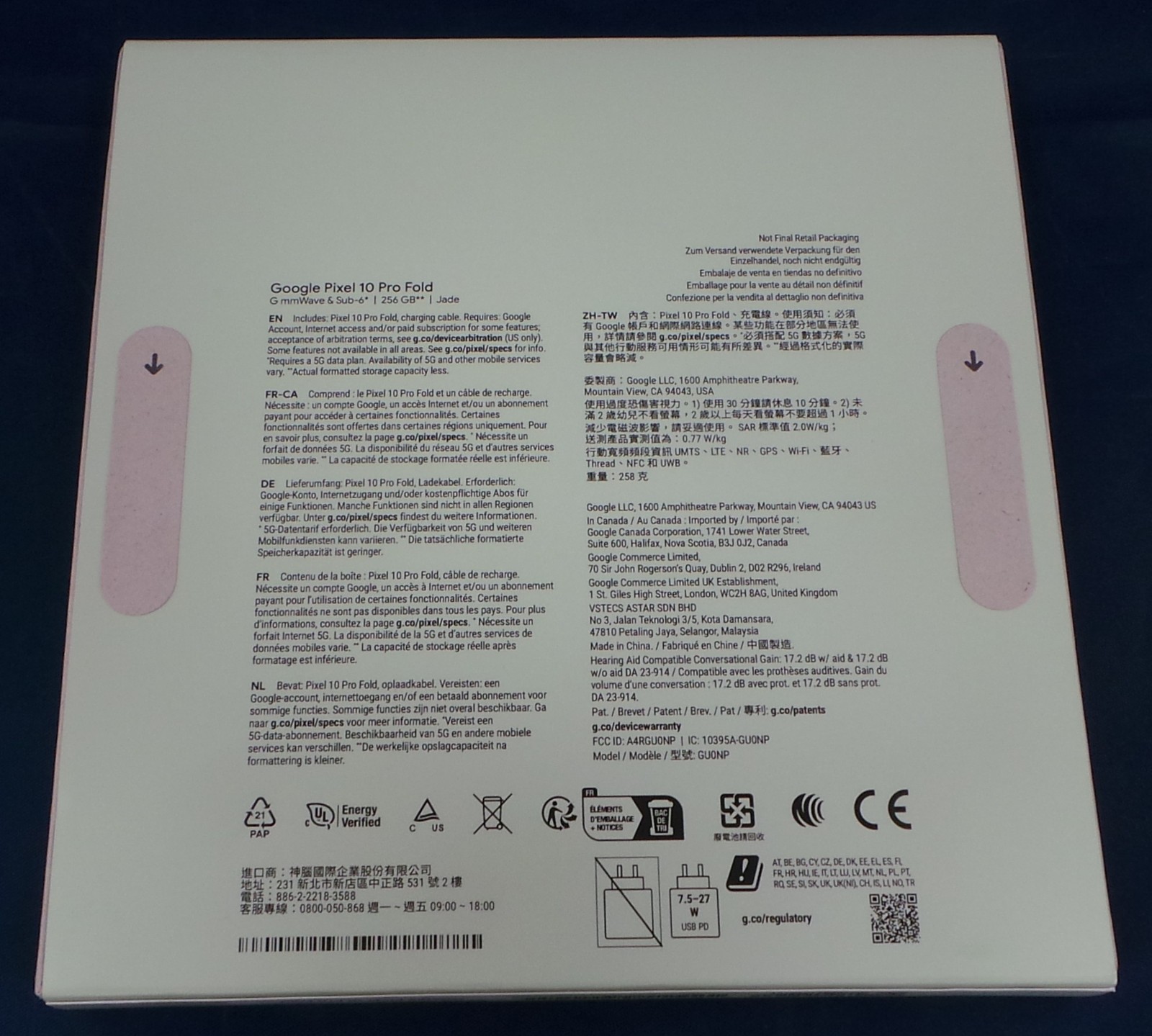 Google Pixel 10 Pro Fold 256GB Jade Factory Unlocked BRAND NEW SEALED