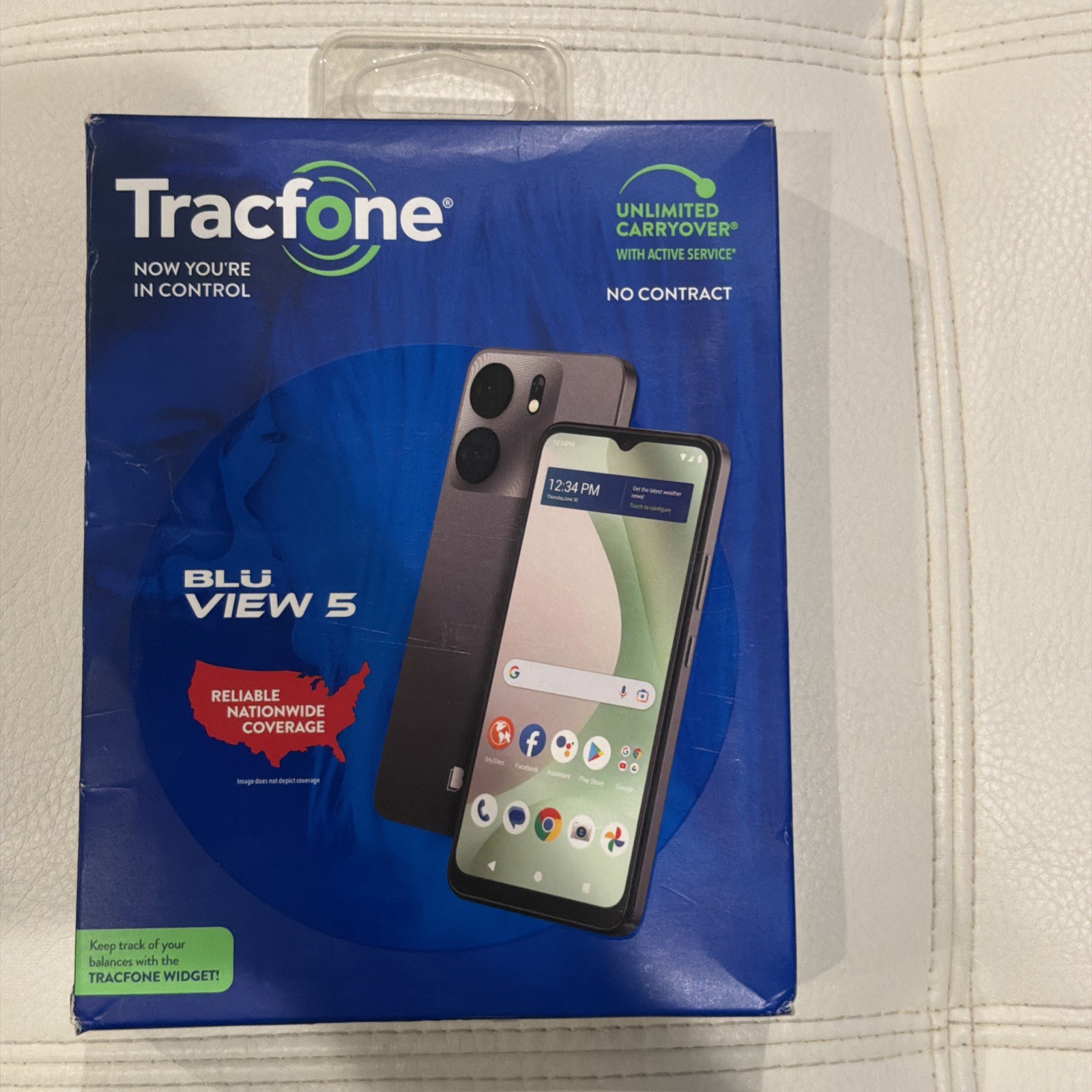 BLU View 5 B160V 64GB TracFone Locked 6.5″ Smartphone Android Dual Camera 13MP