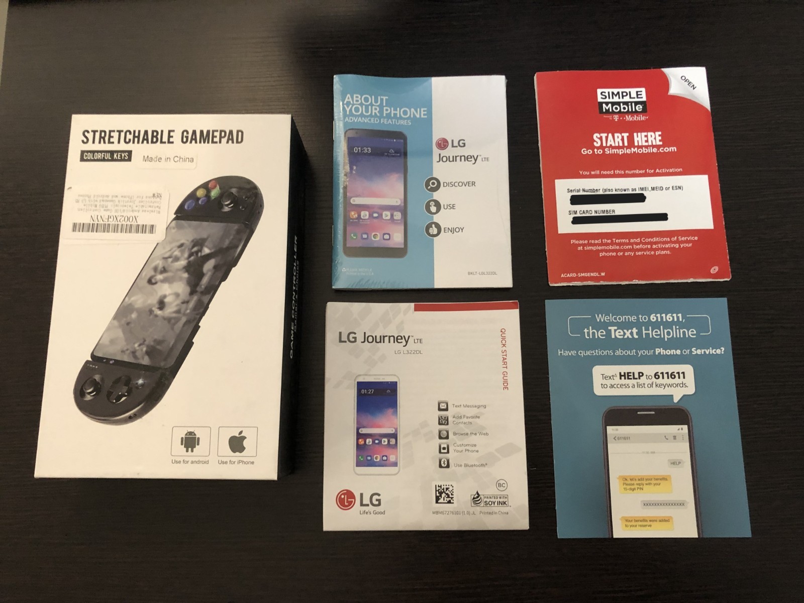 LG Journey, Preloaded Classic Games, 16 GB SanDisk Micro SD, M1 Phone Controller