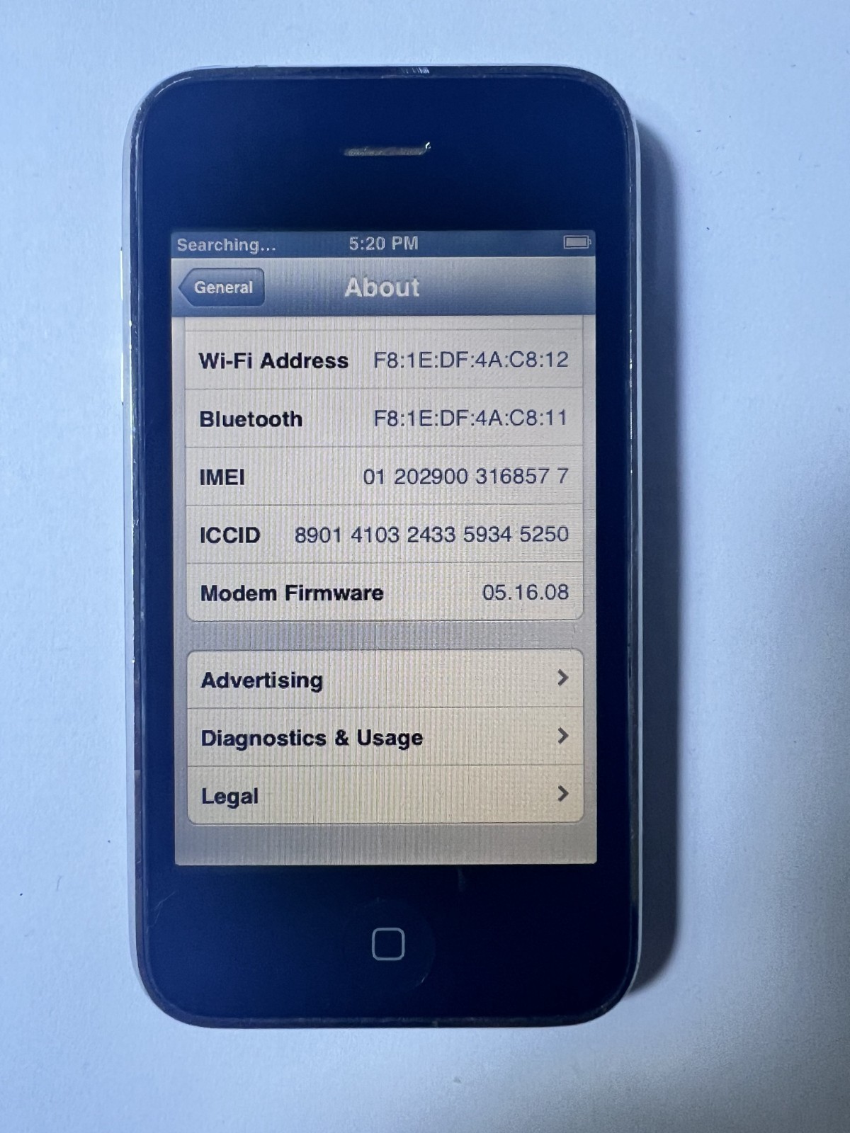 Apple iPhone 3GS 16GB Black AT&T MC135LL/A A1303 NICE iOS 6.1.6 -Good Condition