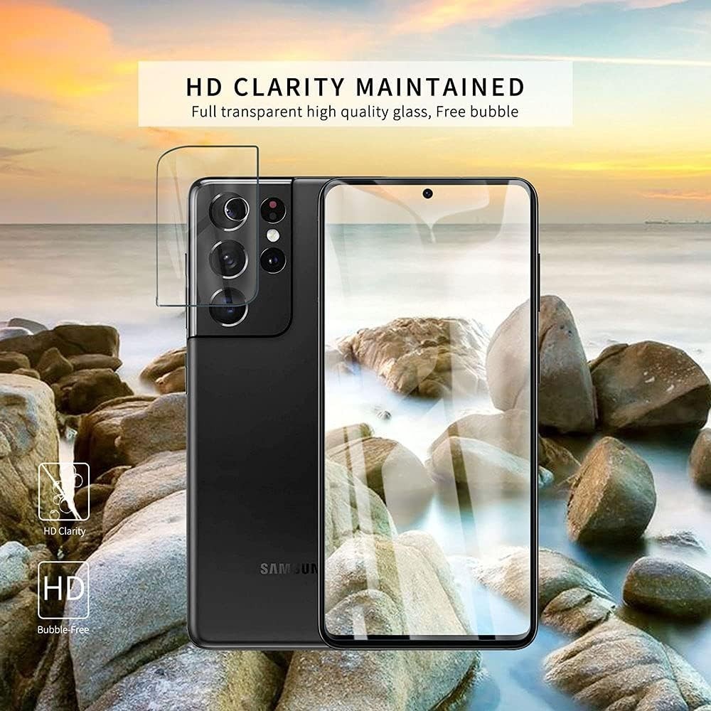 4in1 Screen Protect Galaxy S21 Ultra for Screen and Camera Lens Protector 9H