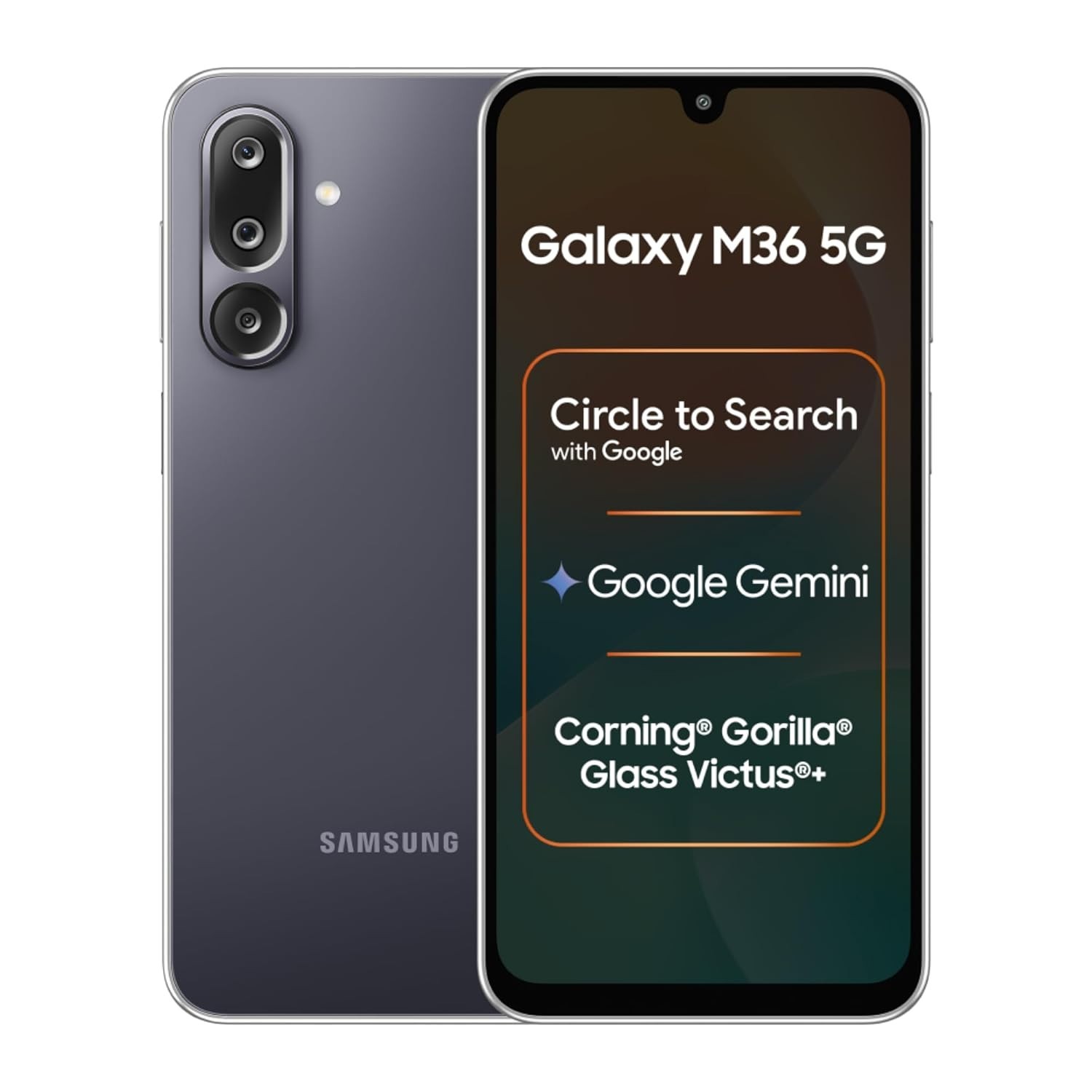 Samsung Galaxy M36 5G AI Enhanced 50 MP OIS Triple Camera-BLACK-NO USA TARIFFS