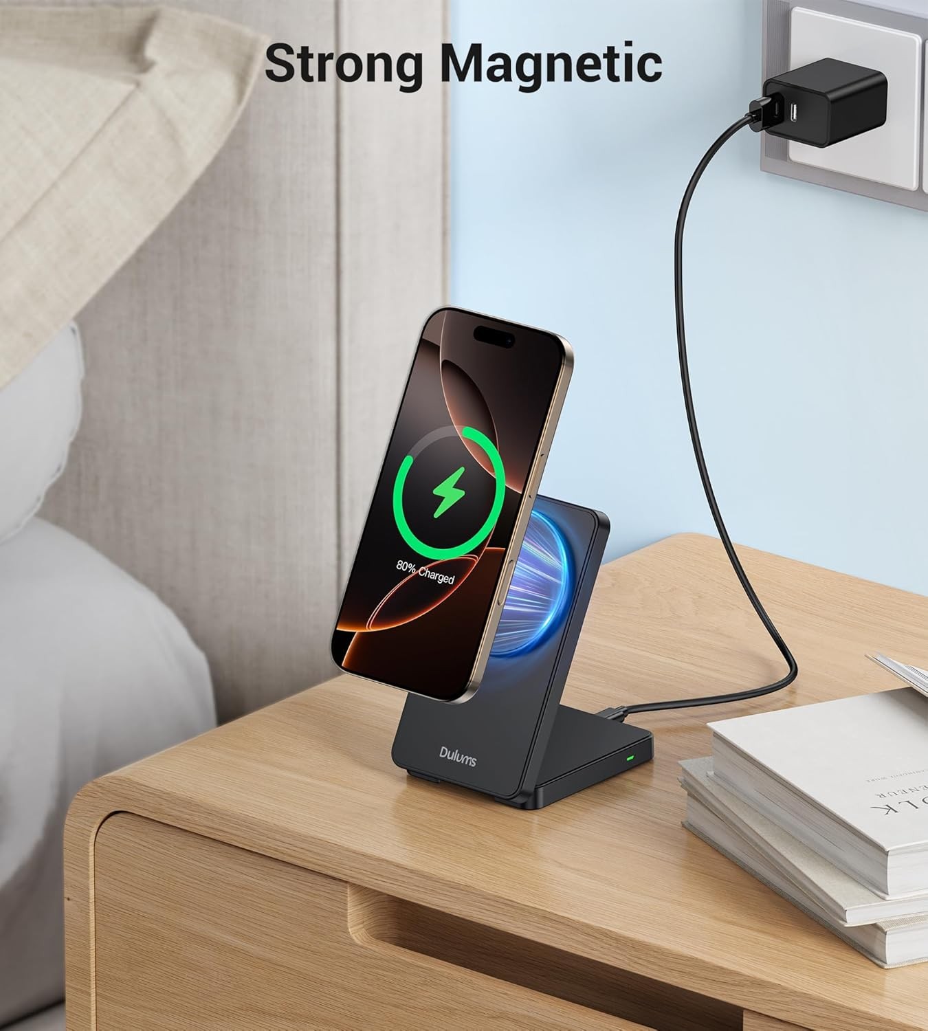 15W Wireless Fast Charger Stand for iPhone 17/16 Series