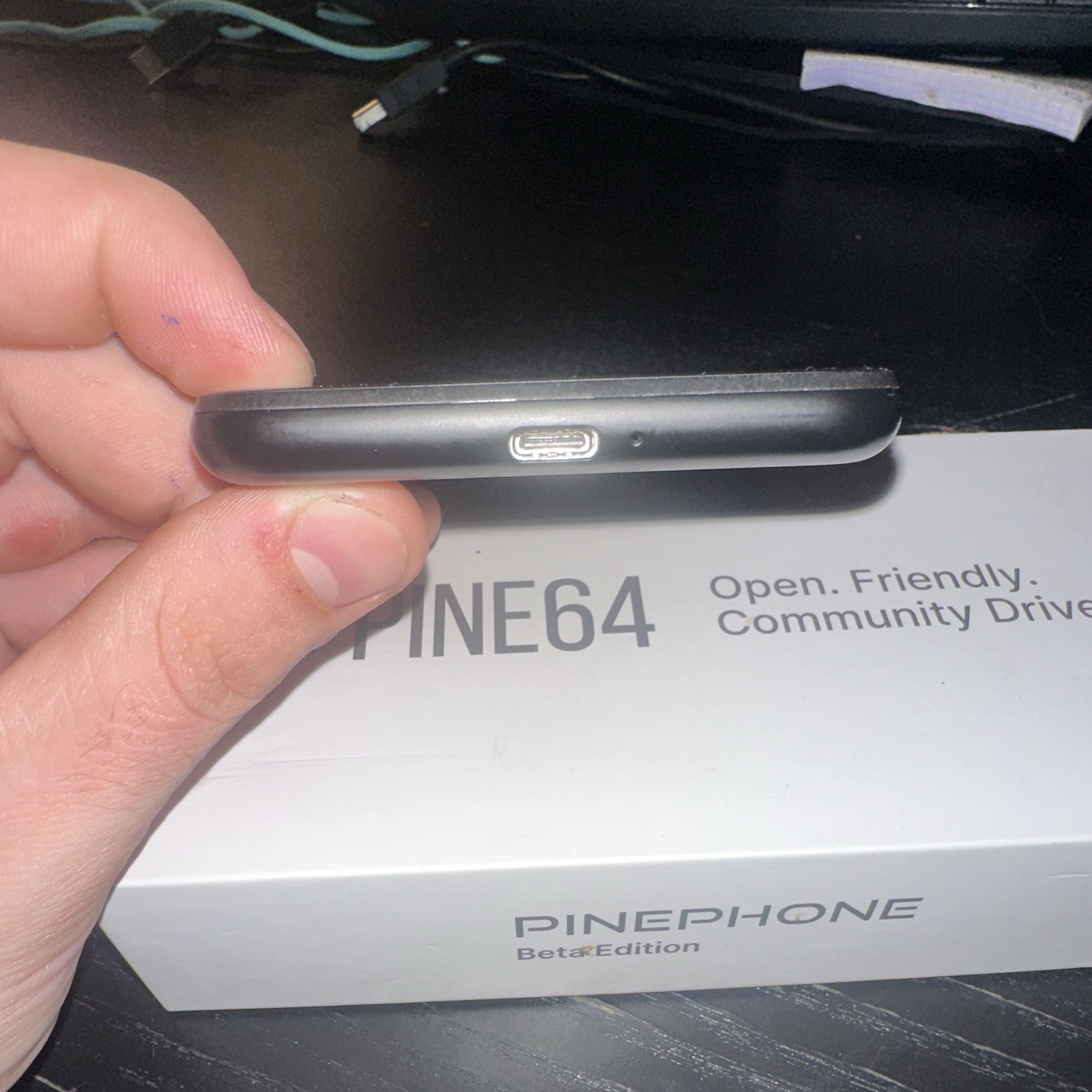 Pine64 PinePhone Beta Edition 32GB Black USB-C 5MP Camera Open Box