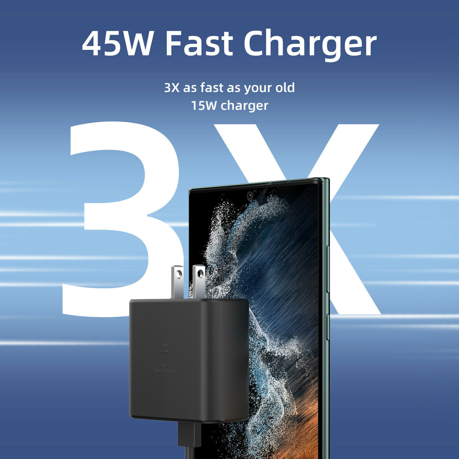 🔥 45W USB C Super Fast Wall Charger & 6FT Cable For Samsung Galaxy S24 S23 S22