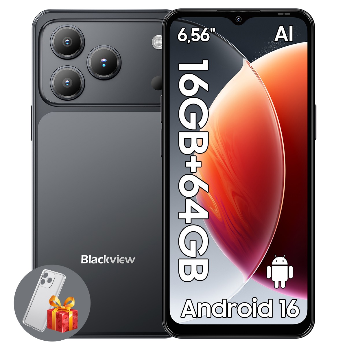 Blackview WAVE 7C 4G Smartphone 16GB+64GB 6.56″ Android 16 5000mAh 32MP Unlocked