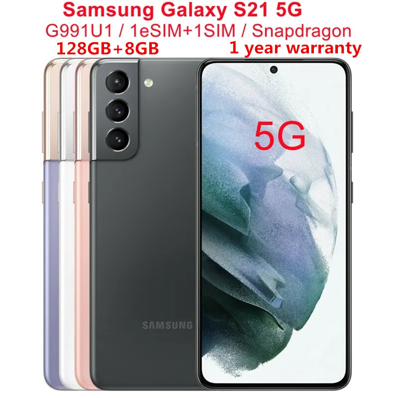 SAMSUNG GALAXY S21 5G SM-G991U 128GB+8GB ALL COLORS UNLOCKED GSM+CDMA New Sealed