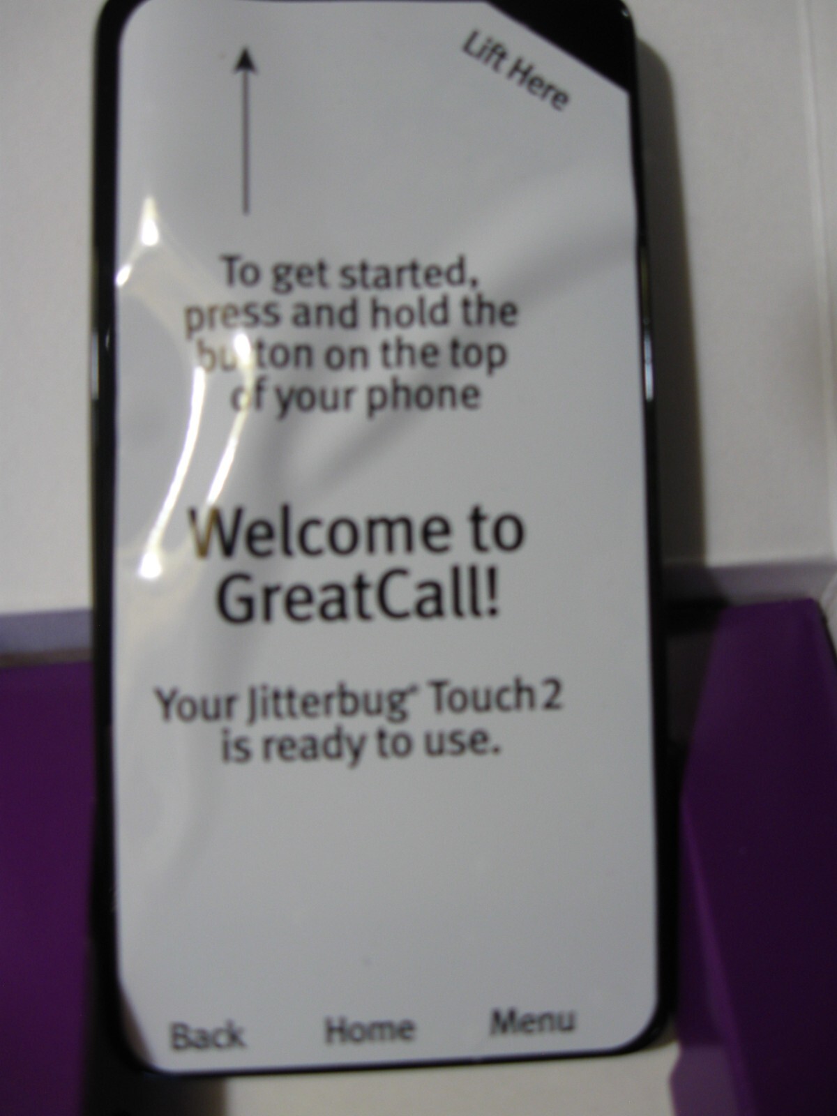 NEW NEVER USED jitterbug Touch 2 smart phone in box SUPER