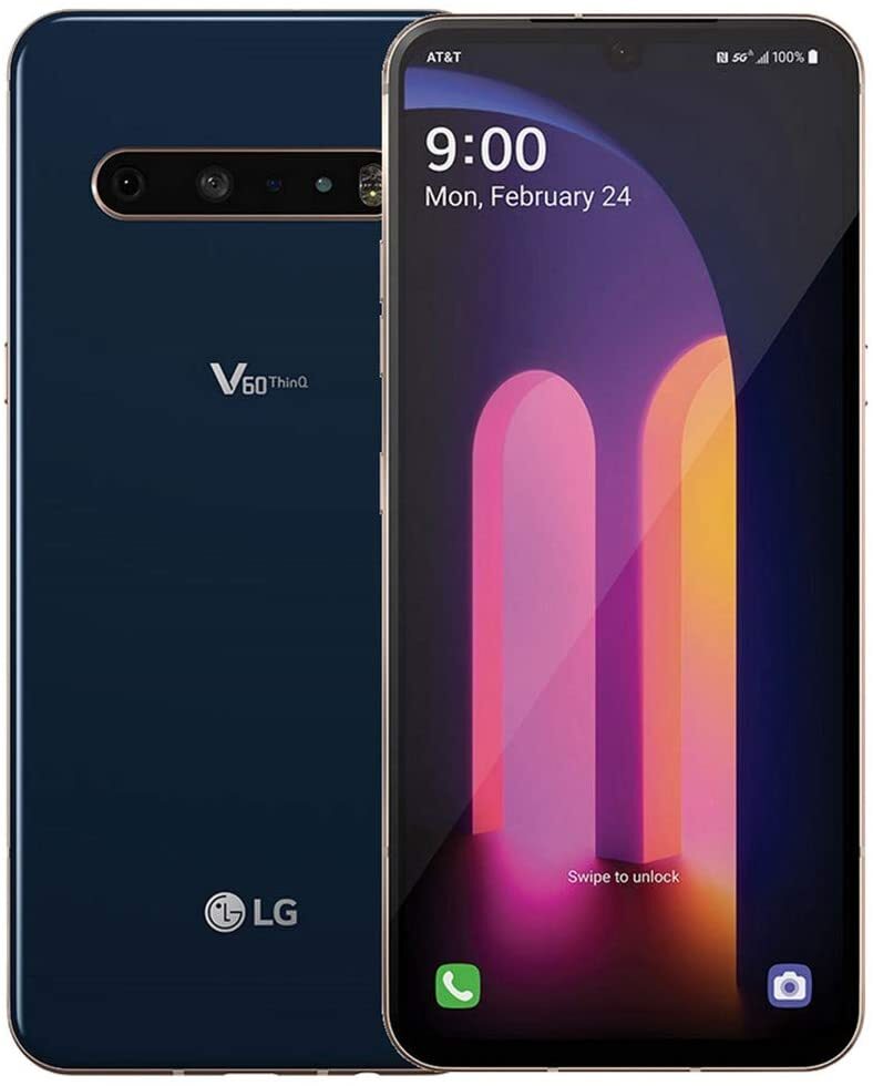 LG V60 ThinQ 5G 6.8″ 128GB 8GB LM-V600TM T-Mobile LTE GSM Unlocked Classy Blue